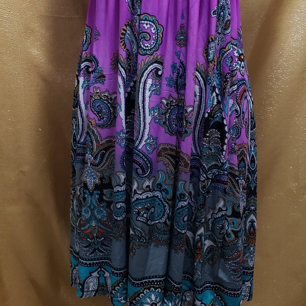 Magenta Multi Color Sun Dress - Picture 2 of 3